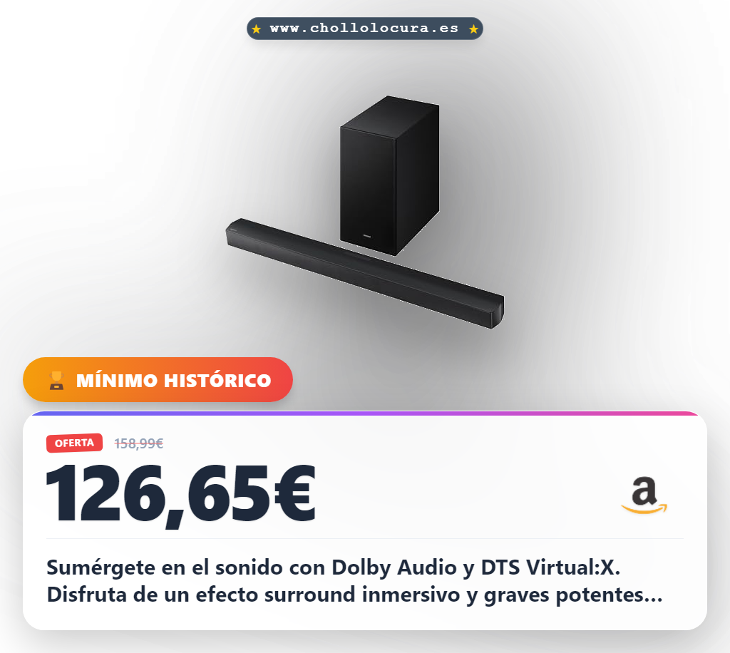 Aprovecha la barra de sonido Samsung con Dolby Audio y DTS Virtual:X para sonido envolvente y Modo de Juego