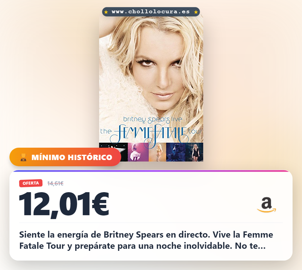 Disfruta el tour Britney Spears Live The Femme Fatale con el mejor precio en oferta