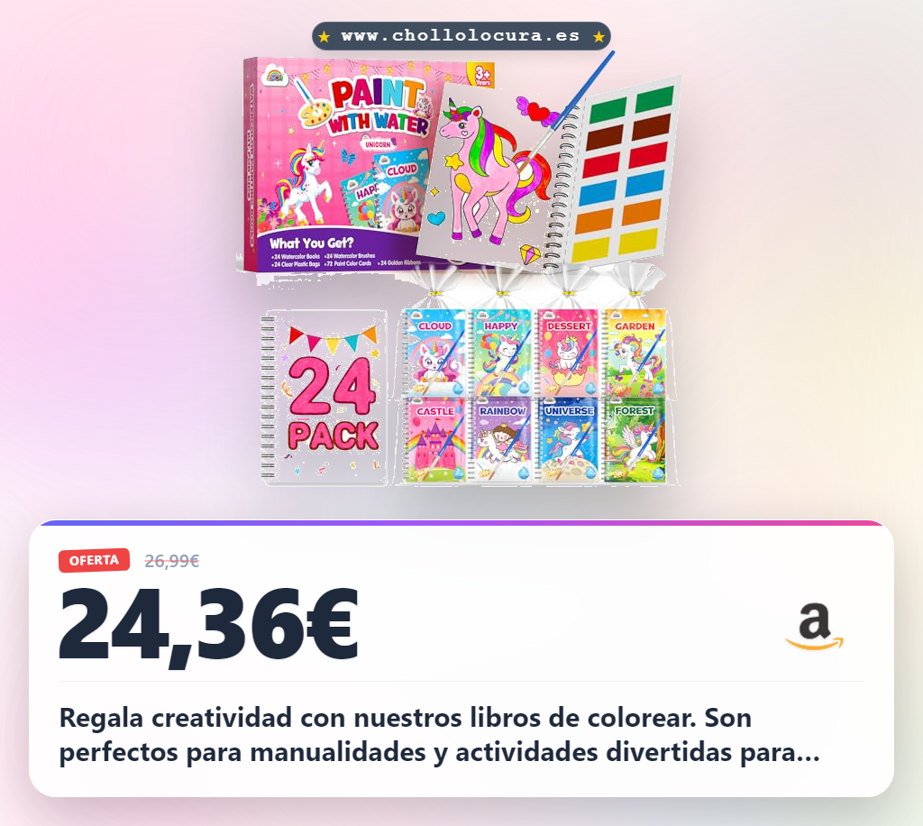 Aprovecha los libros de colorear con agua para niños de 3 a 9 años: regalos de cumpleaños y manualidades unicornios en oferta