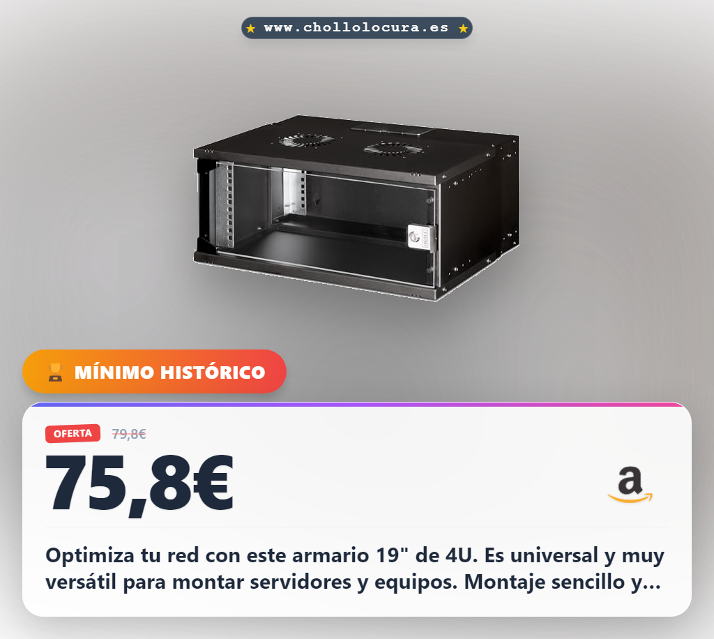 Descubre el armario de red Soho Pro 19 pulgadas 4U sin montar y robusto para servidores al mejor precio