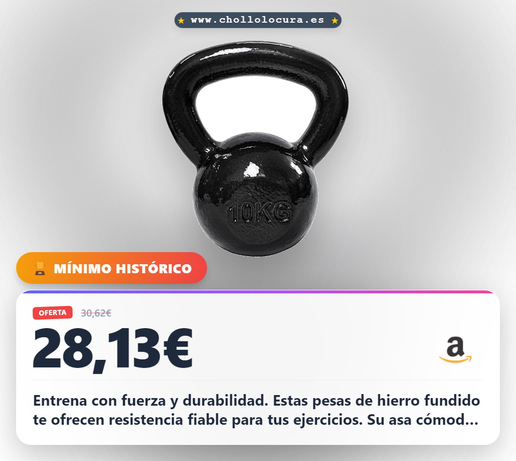 Aprovecha las pesas rusas de hierro fundido de 10 kg para tu entrenamiento al mejor precio en oferta