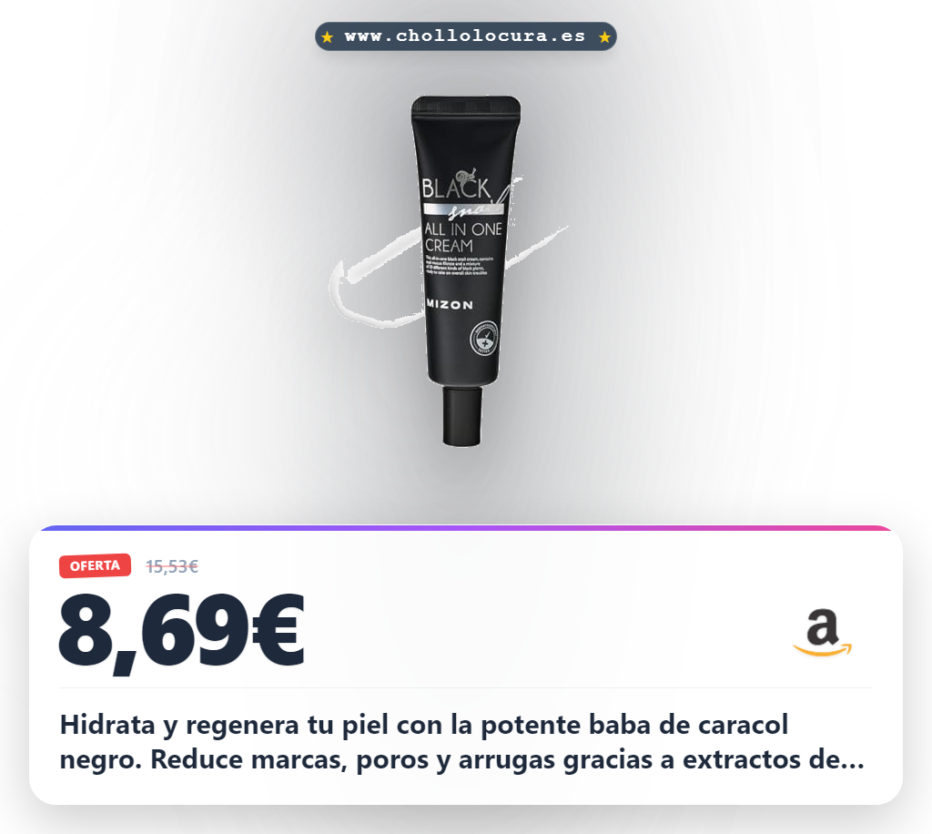 Consigue la crema premium coreana con baba de caracol negro para un tratamiento anti-envejecimiento y piel radiante al mejor precio