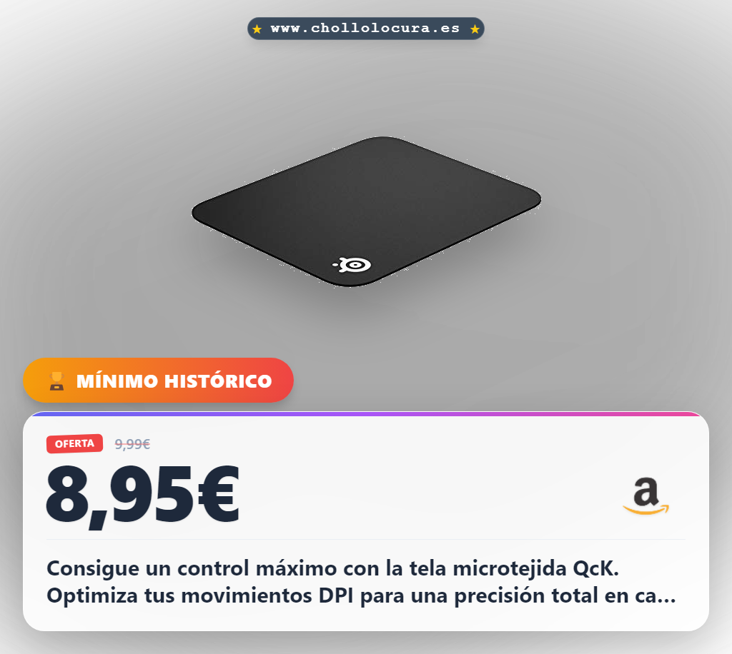Aprovecha la alfombrilla SteelSeries QcK Mini microtejida para un control máximo en tus sesiones de esports al mejor precio