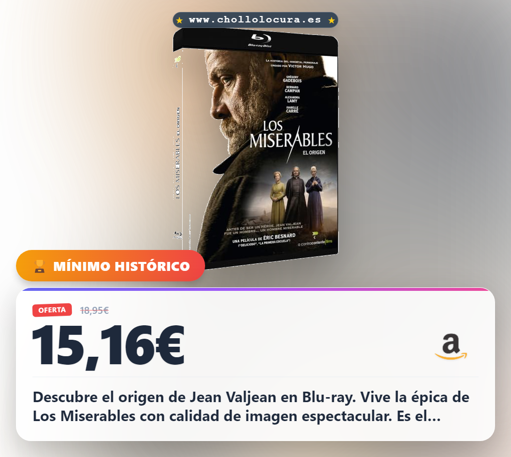 Obtén Los Miserables El Origen Blu-ray: La historia de Jean Valjean, el héroe literario, al mejor precio