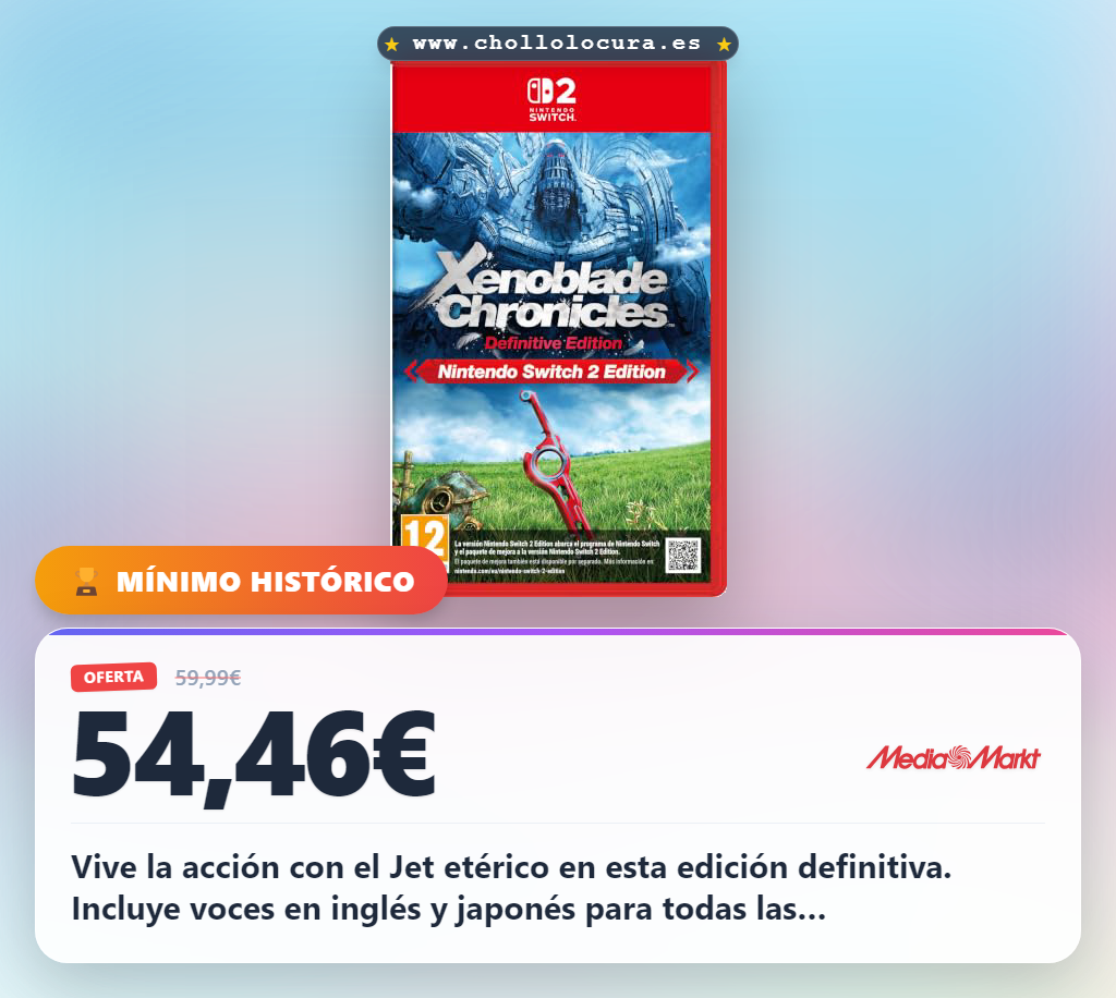 Consigue Xenoblade Chronicles Definitive Edition para Nintendo Switch 2 con voces en inglés y japonés