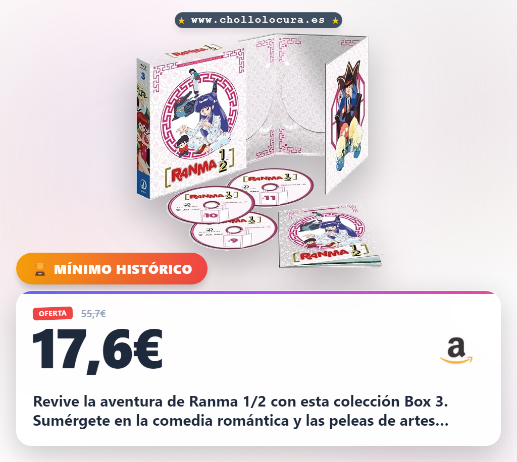 Aprovecha la saga Ranma 1/2 Box 3 Blu-ray y revive la comedia romántica de artes marciales diaria