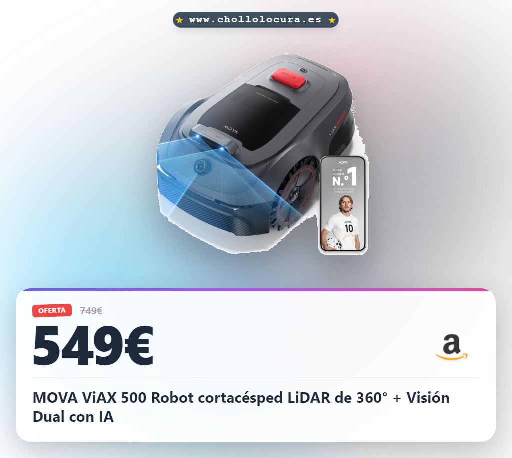 MOVA ViAX 500 Robot cortacésped LiDAR de 360° + Visión Dual con IA