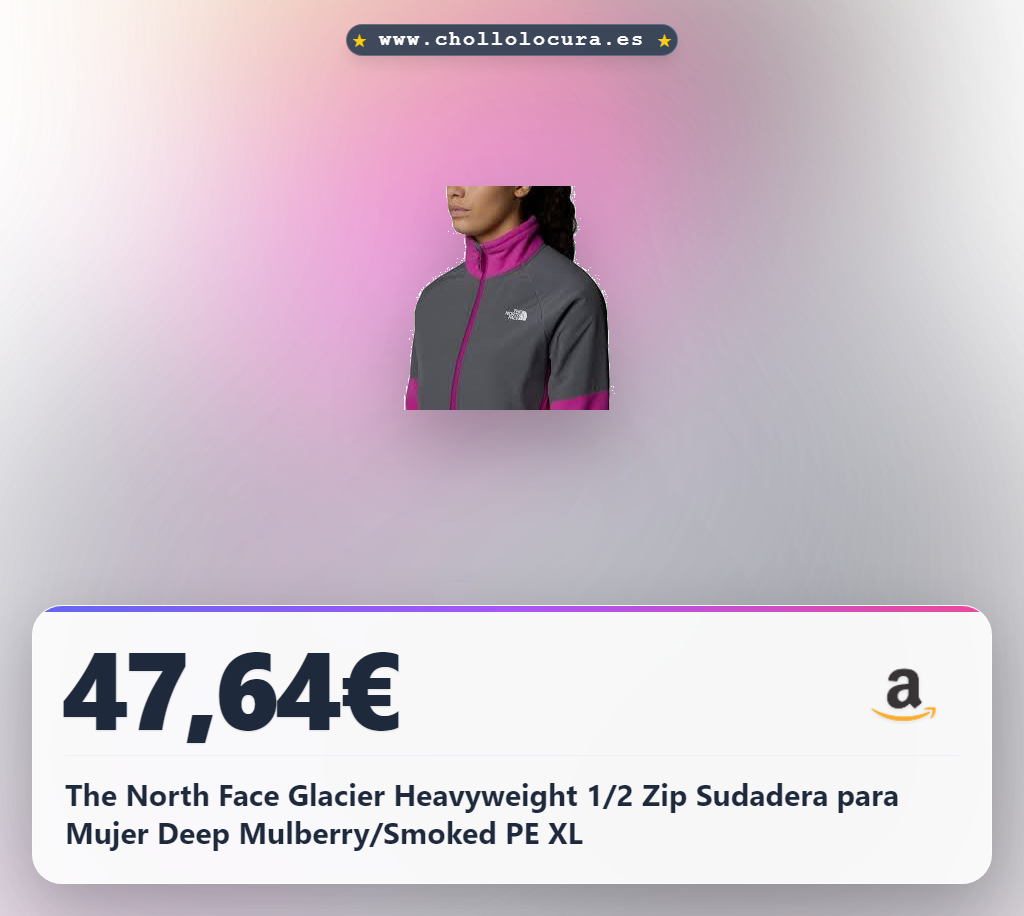 The North Face Glacier Heavyweight 1/2 Zip Sudadera para Mujer Deep Mulberry/Smoked PE XL