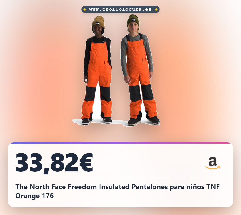 The North Face Freedom Insulated Pantalones para niños TNF Orange 176