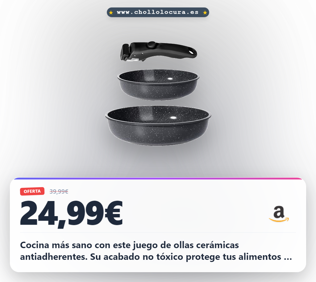 Encuentra el juego de ollas y sartenes cerámicas GiPP 3 piezas antiadherentes para inducción y horno al mejor precio