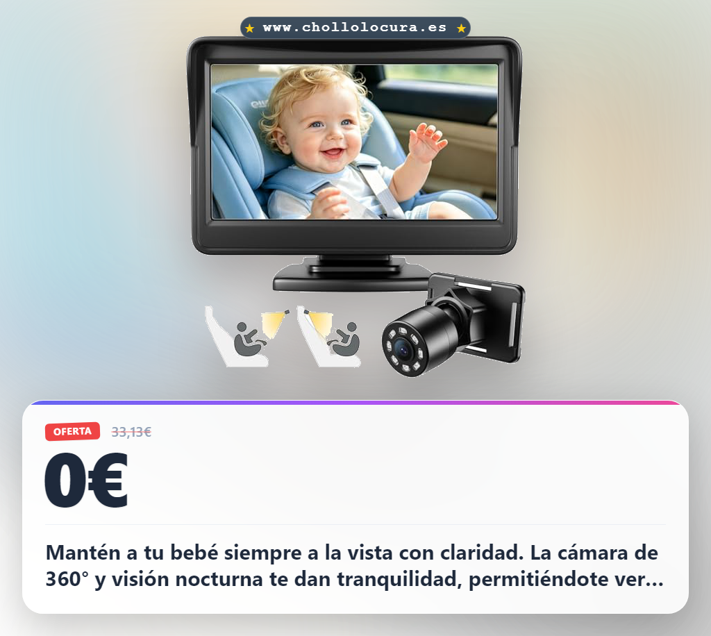 Consigue el espejo de bebé para coche FEISIKE con cámara HD 4.3 pulgadas y visión nocturna en oferta
