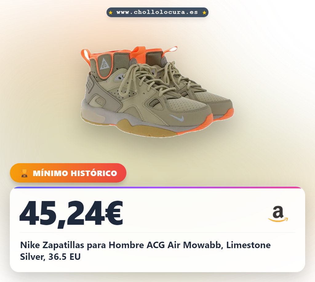 Nike Zapatillas para Hombre ACG Air Mowabb, Limestone Silver, 36.5 EU