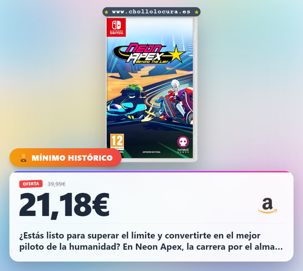¿Estás listo para superar el límite? Descubre NEON APEX, la carrera por el alma de la humanidad en Nintendo Switch!