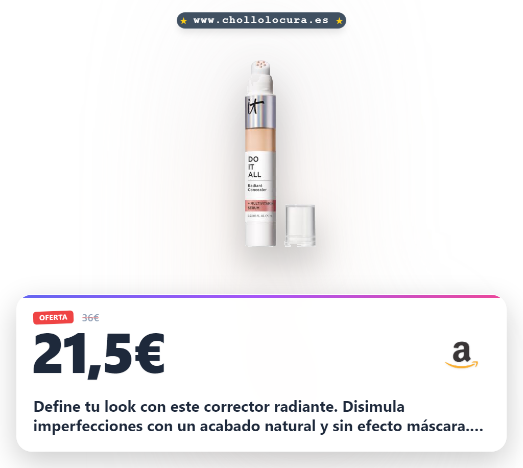 Adquiere el corrector radiante IT Cosmetics Light Warm 215 con cobertura modulable y 24h hidratación a precio de chollo