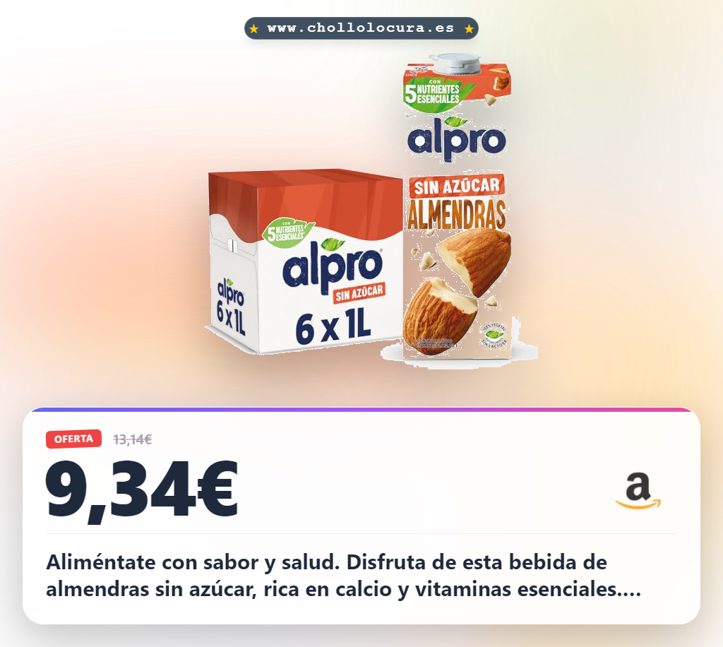 Aprovecha bebida de almendras sin azúcar con calcio y vitaminas naturales para tu salud y el planeta