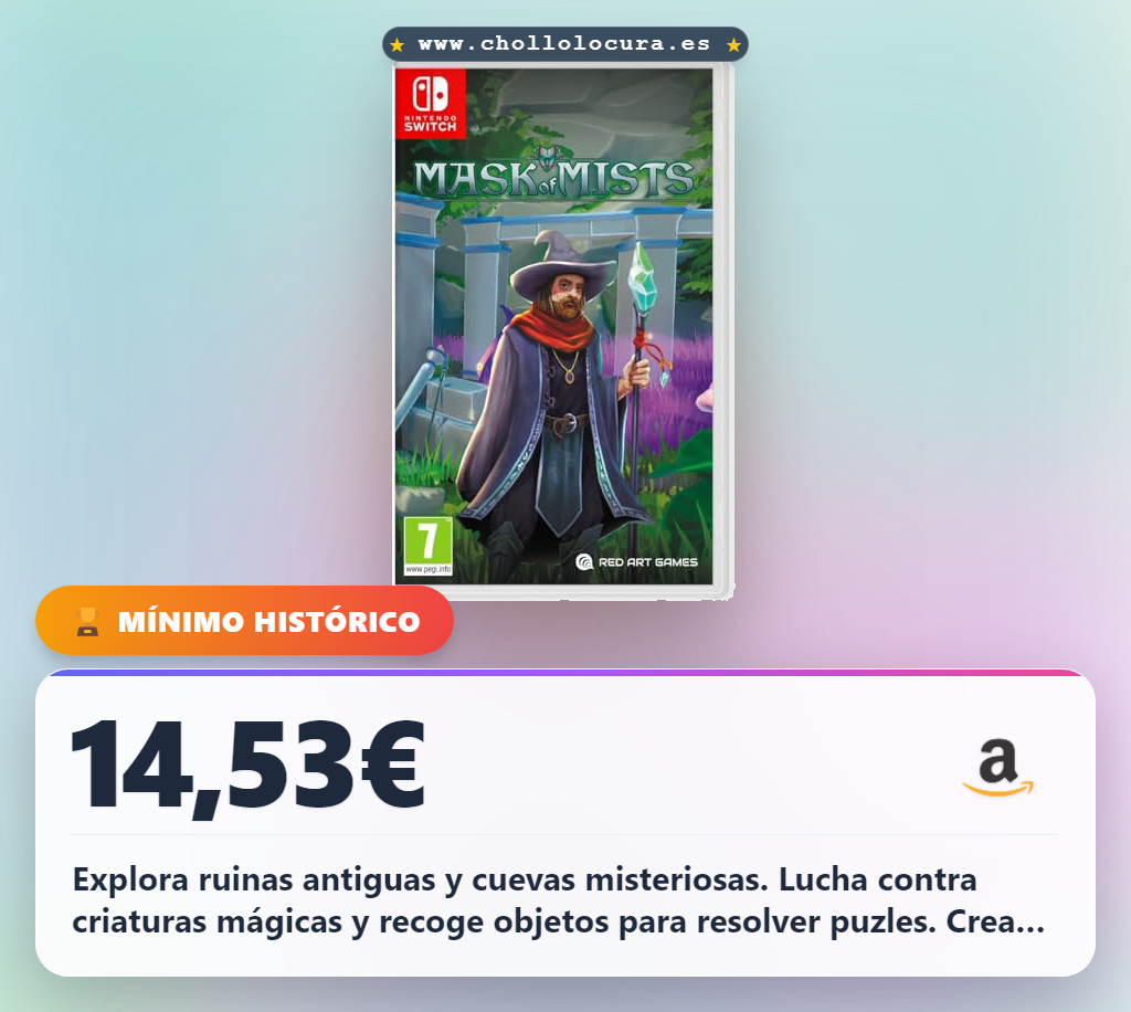Aprovecha el Mask of Mists para Nintendo Switch y explora mundos ocultos y ruinas antiguas