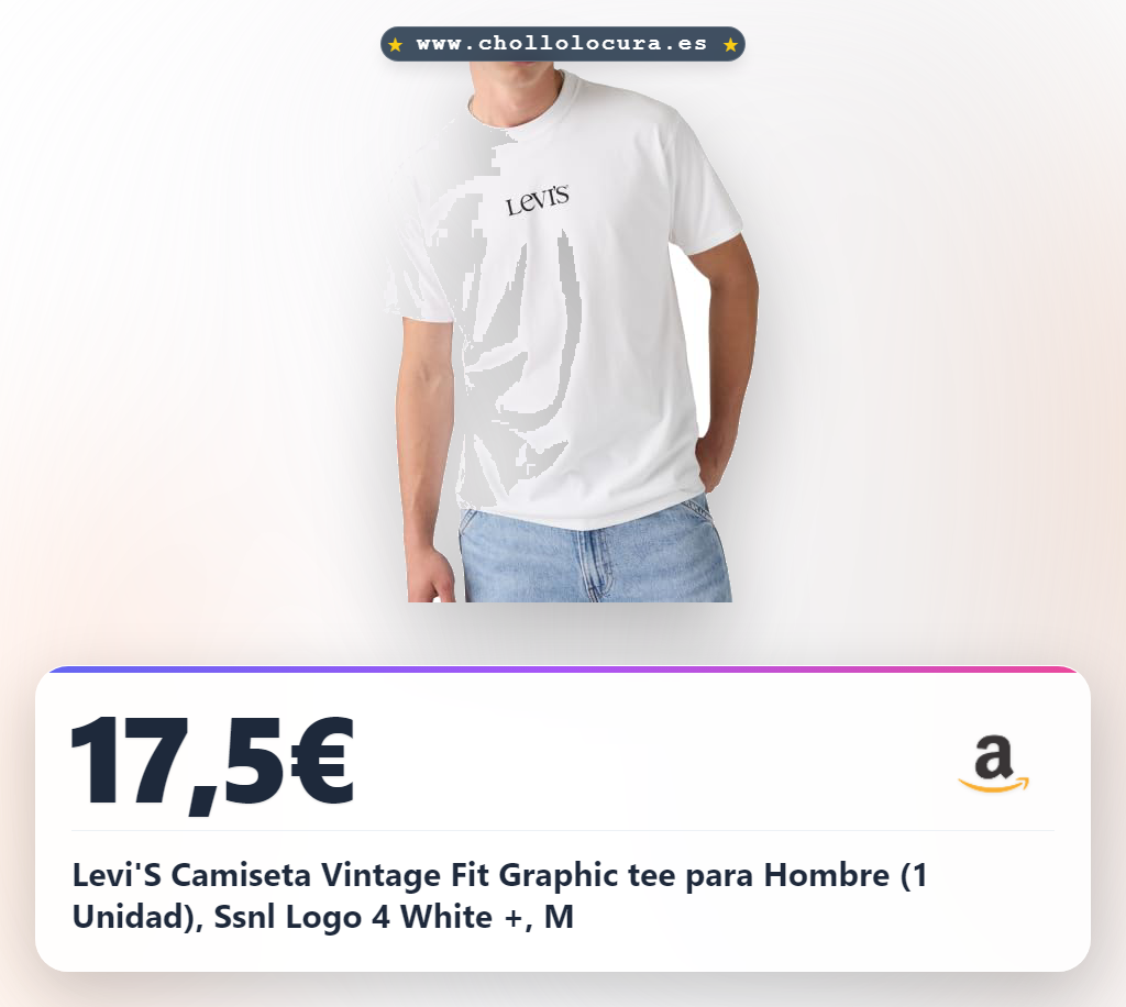 Levi'S Camiseta Vintage Fit Graphic tee para Hombre (1 Unidad), Ssnl Logo 4 White +, M