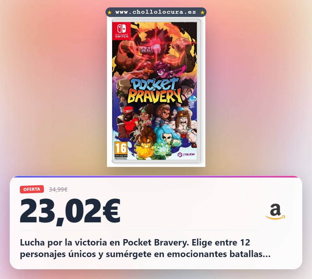 Aprovecha Pocket Bravery para Nintendo Switch: Entra en batallas épicas con 12 personajes y una historia envolvente