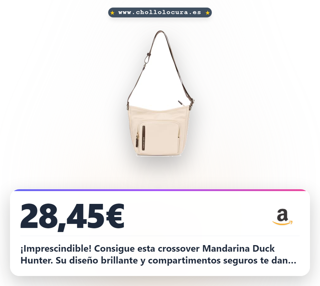 Consigue la bolsa Crossover Mandarina Duck Hunter Whitecap Gray al mejor precio, diseño brillante y compartimentos seguros.