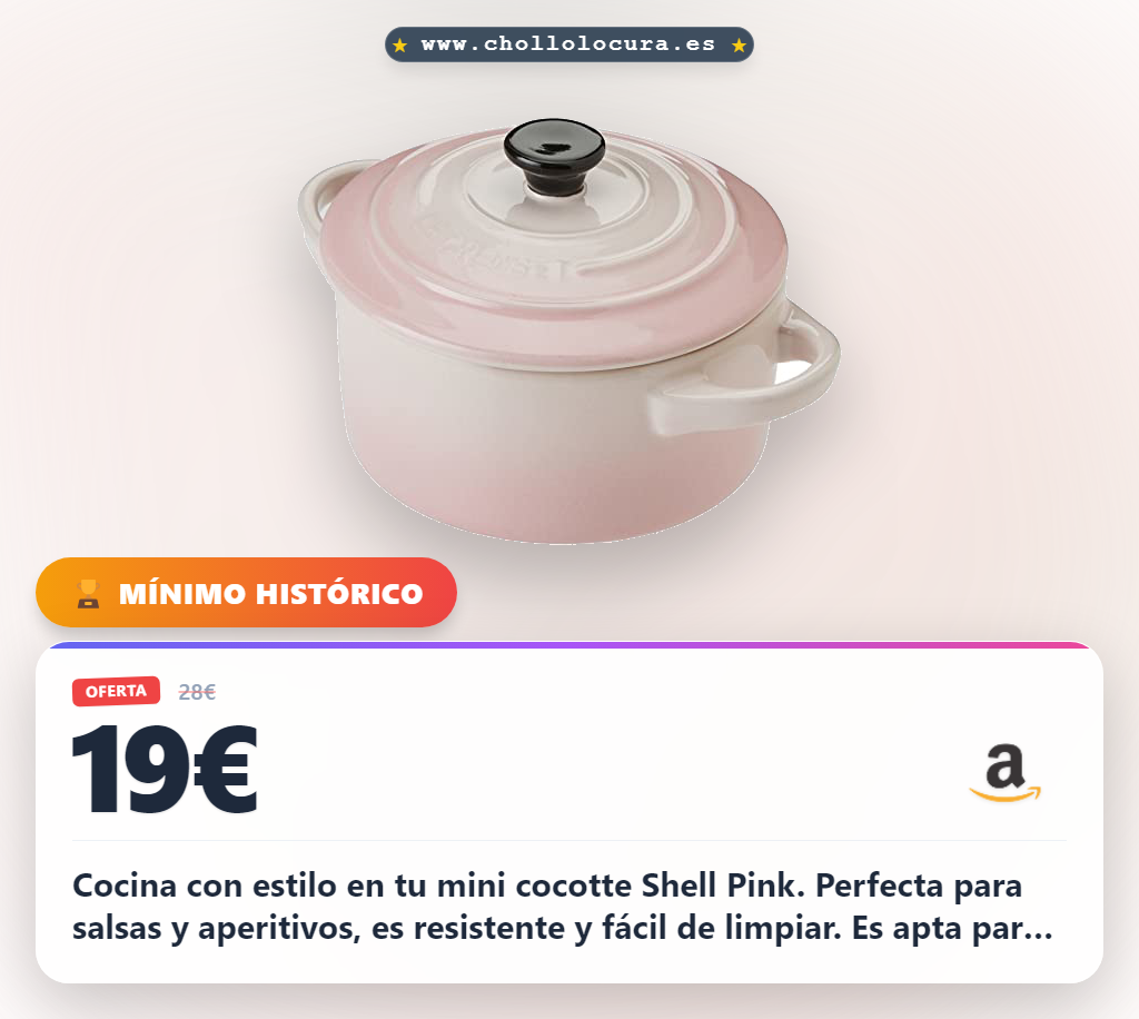 Compra la mini cocotte de cerámica de gres Shell Pink resistente para salsas y aperitivos a precio de chollo