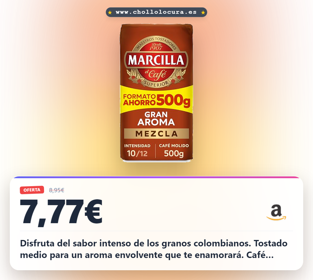 Disfruta del café colombiano 100% molido para tu cafetera en oferta histórica