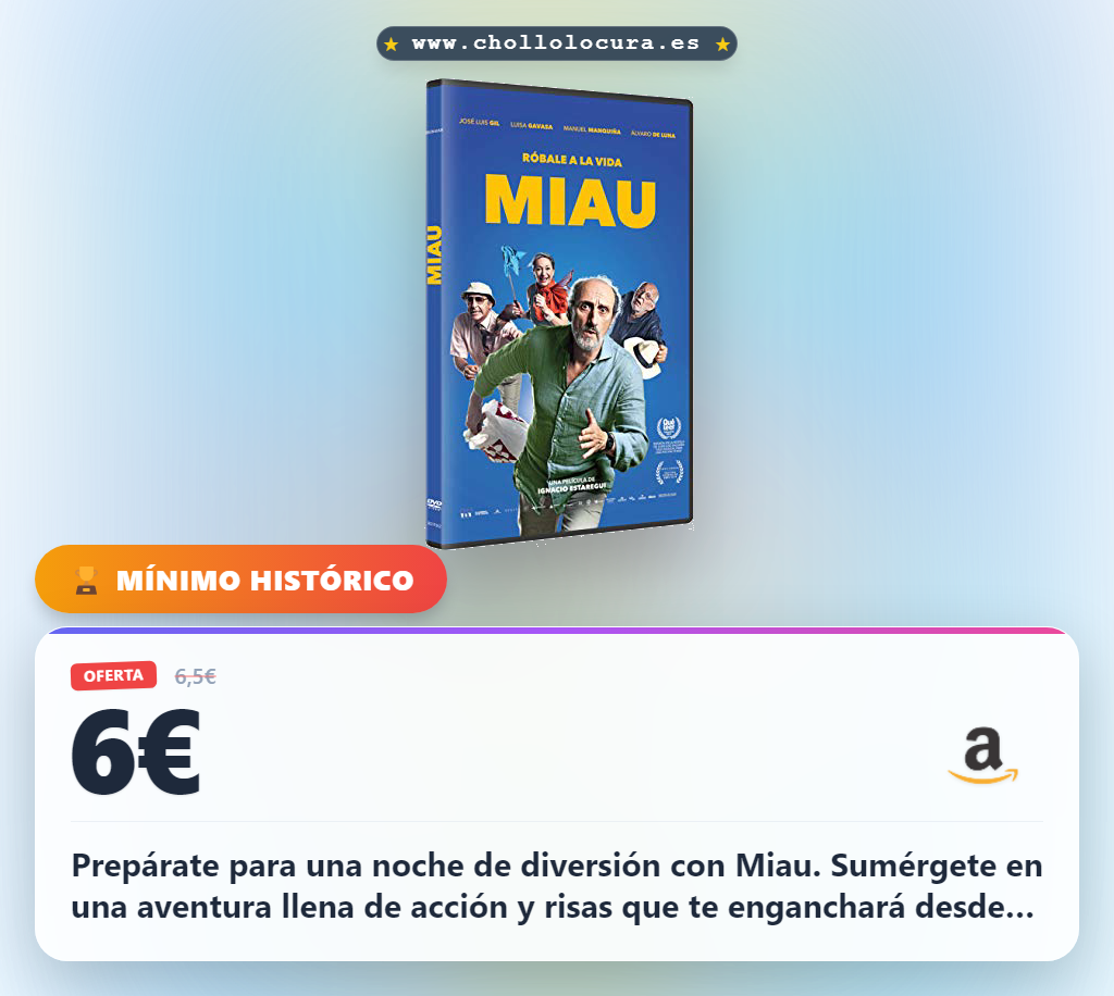 Disfruta de la película Miau Róbale a la vida en DVD con envío rápido al mejor precio