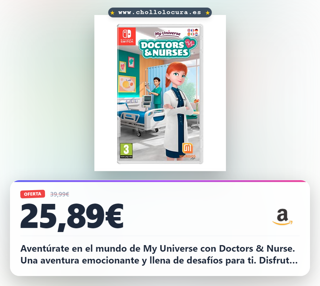 Aprovecha My Universe Doctors & Nurse para Nintendo Switch en oferta histórica y disfruta de la aventura