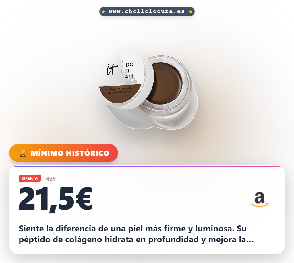 Descubre el bálsamo IT Cosmetics Do It All con color y péptido de colágeno al mejor precio
