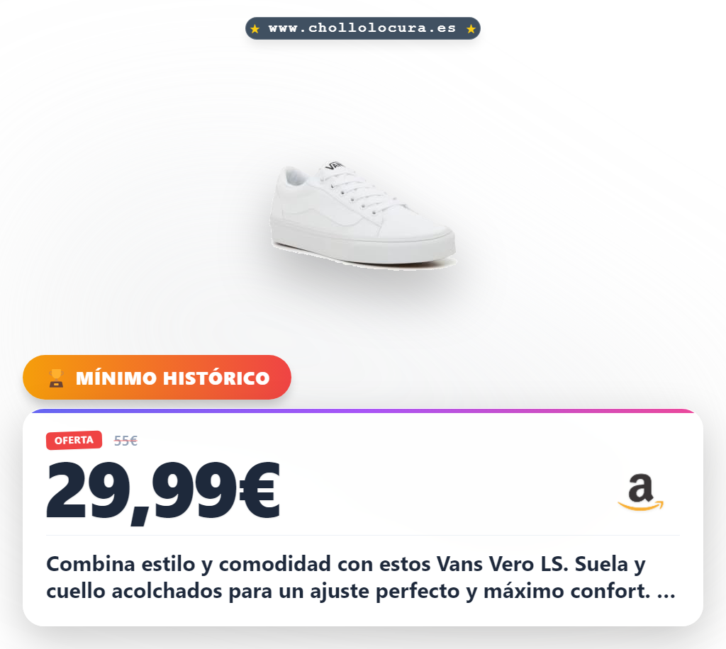Combina estilo y comodidad con estos Vans Vero LS. Suela y cuello acolchados para un ajuste perfecto y máximo confort. La raya lateral te da ese toque único que buscas. Estilo auténtico garantizado.