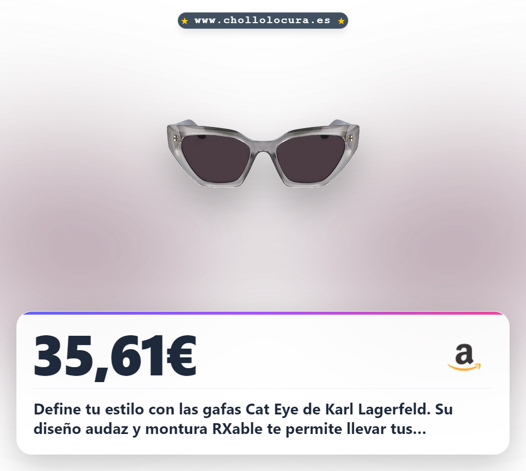 Obtén las Gafas de Sol Karl Lagerfeld KL6145S Grey 54-140-19 Cat Eye con montura RXable en oferta