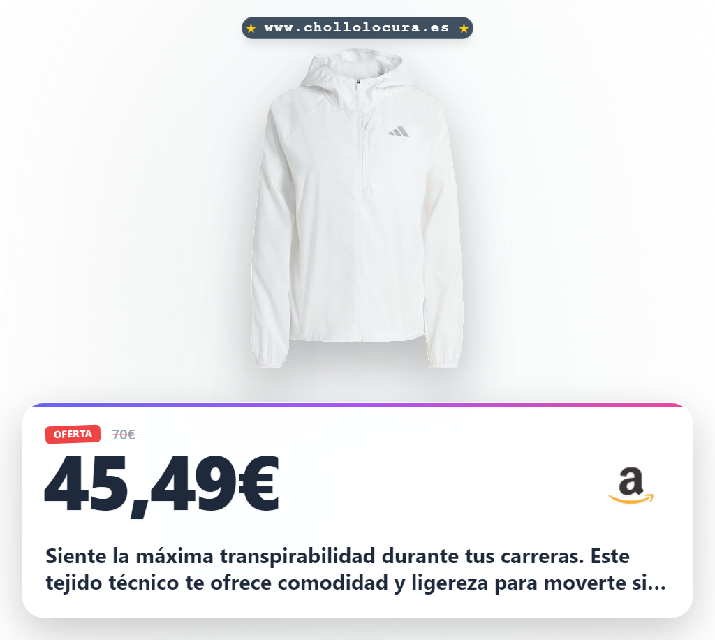 Encuentra la chaqueta adidas Donna adi365 running essentials con tejido transpirable y tecnología a precio de chollo