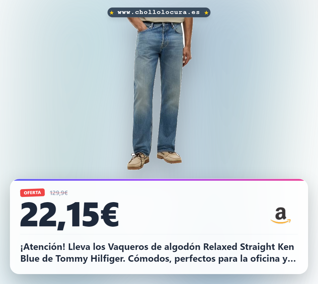 Descubre los vaqueros Tommy Hilfiger Ken Blue 36W/34L en oferta histórica al mejor precio