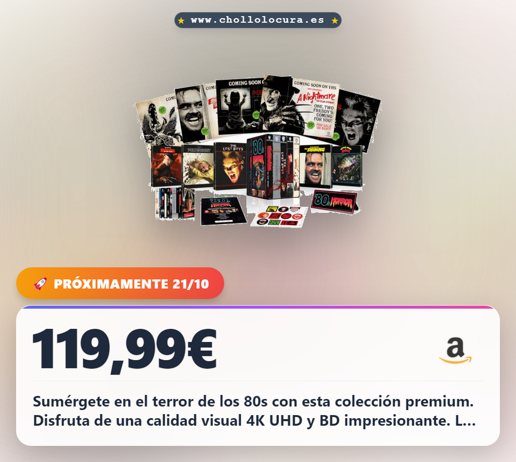 Adquiere la colección terror de los 80 4K UHD y BD edición metálica hoy al mejor precio