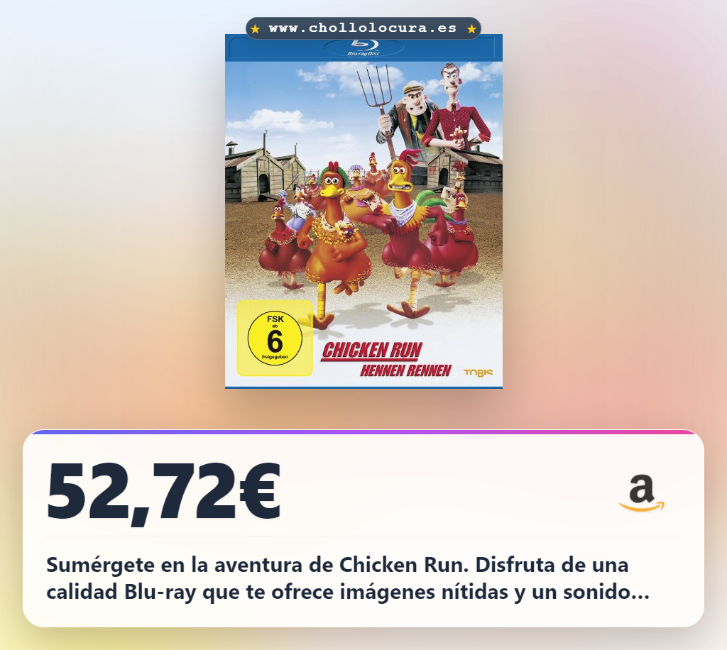 Descubre Chicken Run Hennen Rennen en Blu-ray alemán al mejor precio y oferta histórica hoy mismo en la tienda