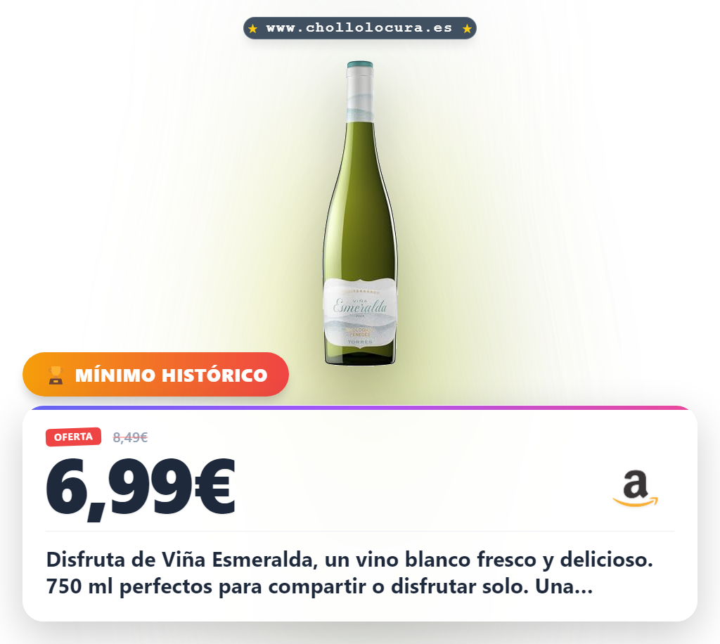 Aprovecha esta Viña Esmeralda Vino Blanco 750ml al mejor precio de la oferta