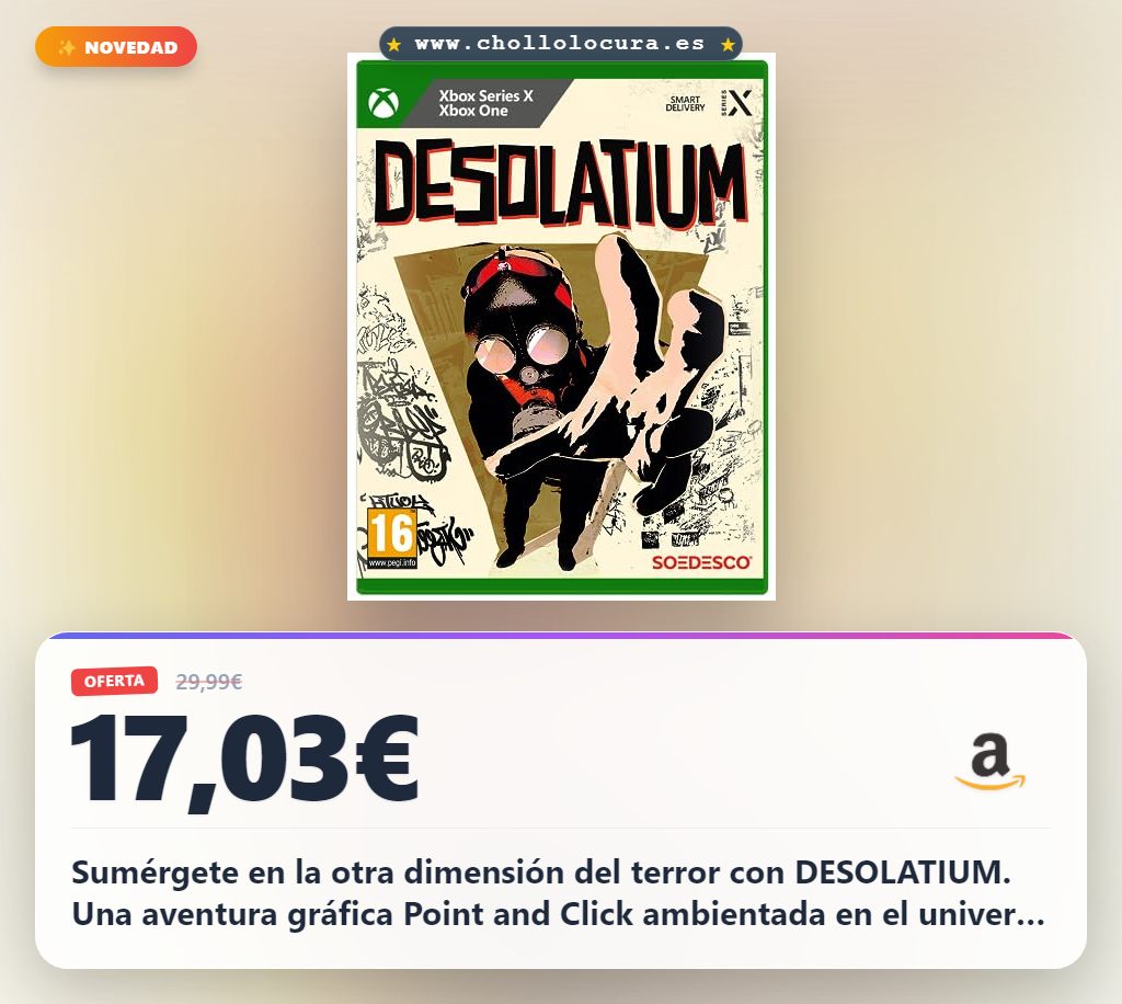 Consigue DESOLATIUM la otra dimensión de terror aventura gráfica Point and Click para Xbox Series X