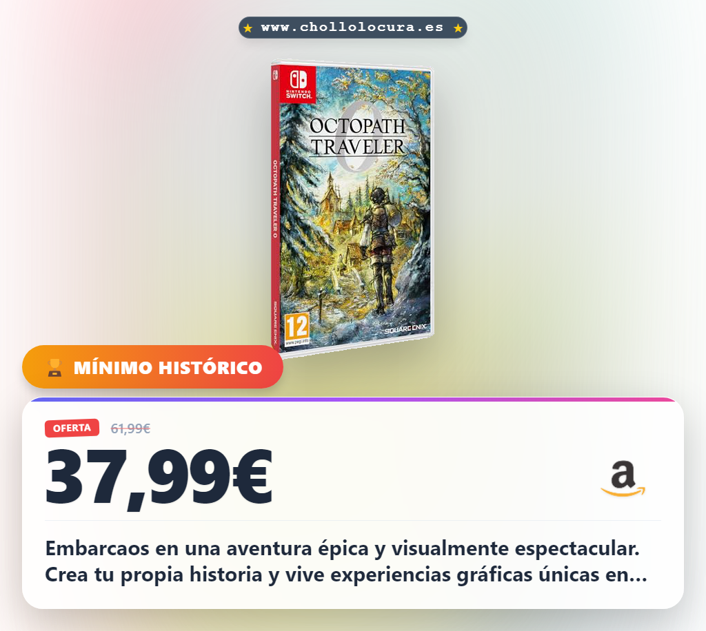Aprovecha Octopath Traveler 0 para Nintendo Switch y descubre historias únicas en oferta