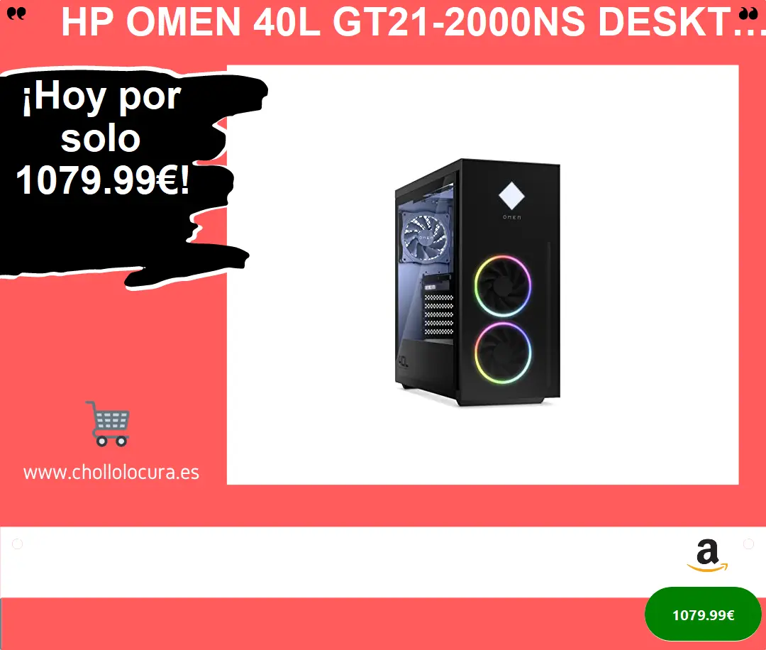 ¿Desbloquea la potencia de un procesador Intel Core i5, 16 GB de RAM y una NVIDIA GeForce RTX 4060 Ti con el HP OMEN 40L GT21-2000ns?