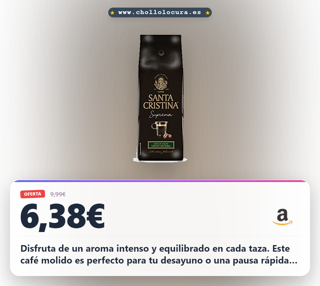 Aprovecha el café Suprema Grano Natural molido con aroma intenso para disfrutar tu desayuno al mejor precio