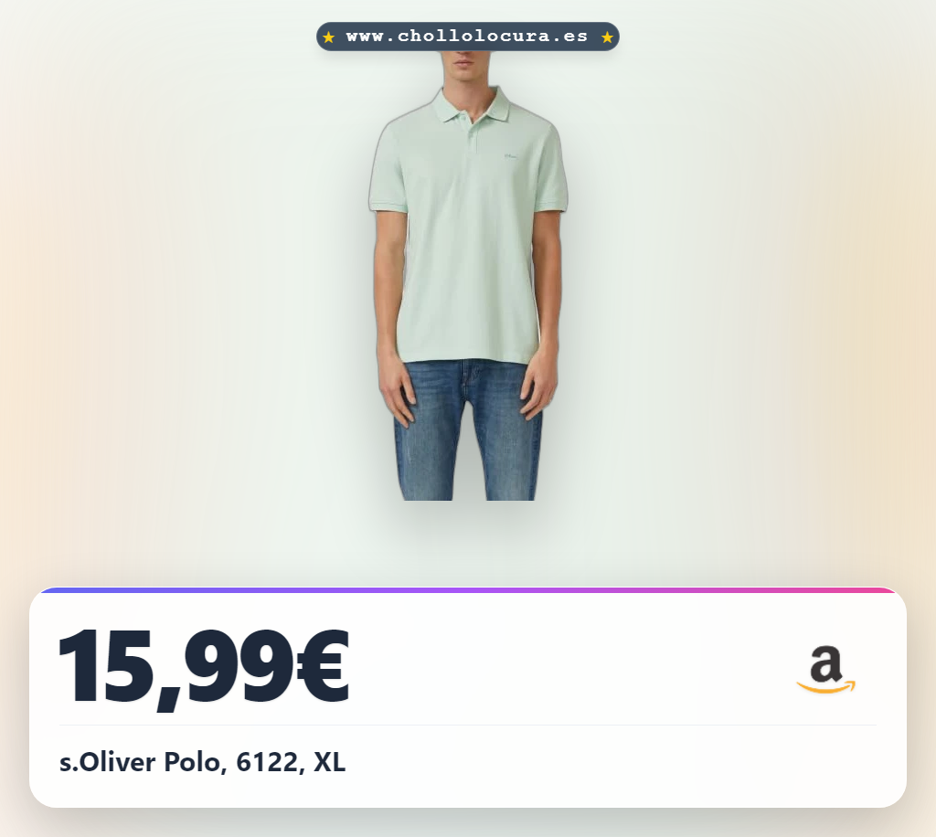 Llévate el polo s.Oliver de alta calidad talla XL al mejor precio en oferta histórica