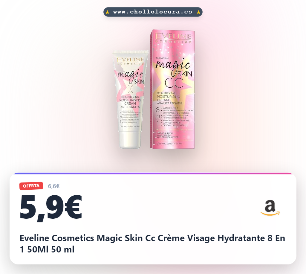 Eveline Cosmetics Magic Skin Cc Crème Visage Hydratante 8 En 1 50Ml 50 ml