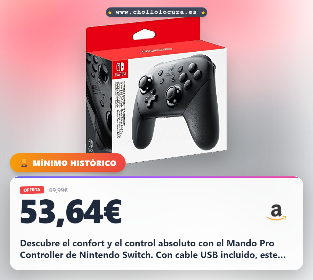 Mejora tu Experiencia de Juego con el Mando Pro Controller de Nintendo Switch