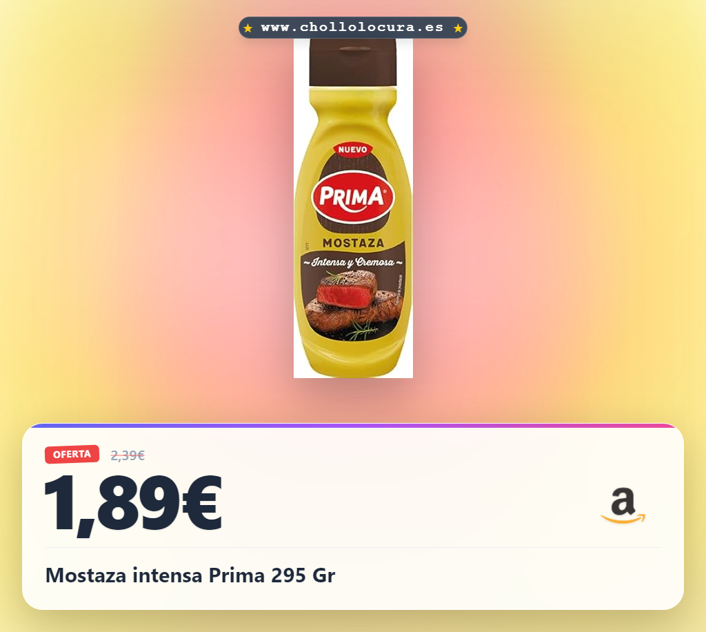 Mostaza intensa Prima 295 Gr