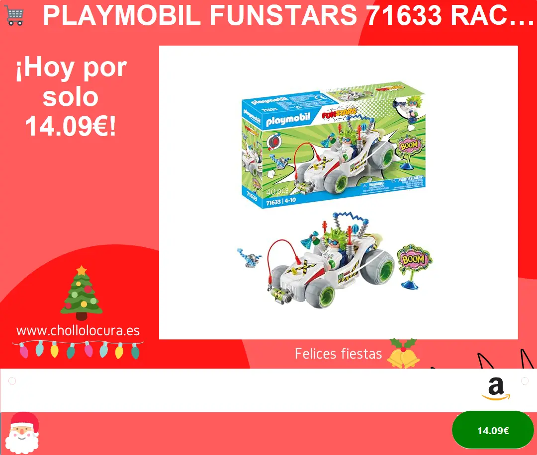 PLAYMOBIL Funstars 71633 Racing Profesor, Kart con Motor retráctil, dinámico Set de Juego para Carreras emocionantes, Juguetes para niños y niñas a Partir de 4 años