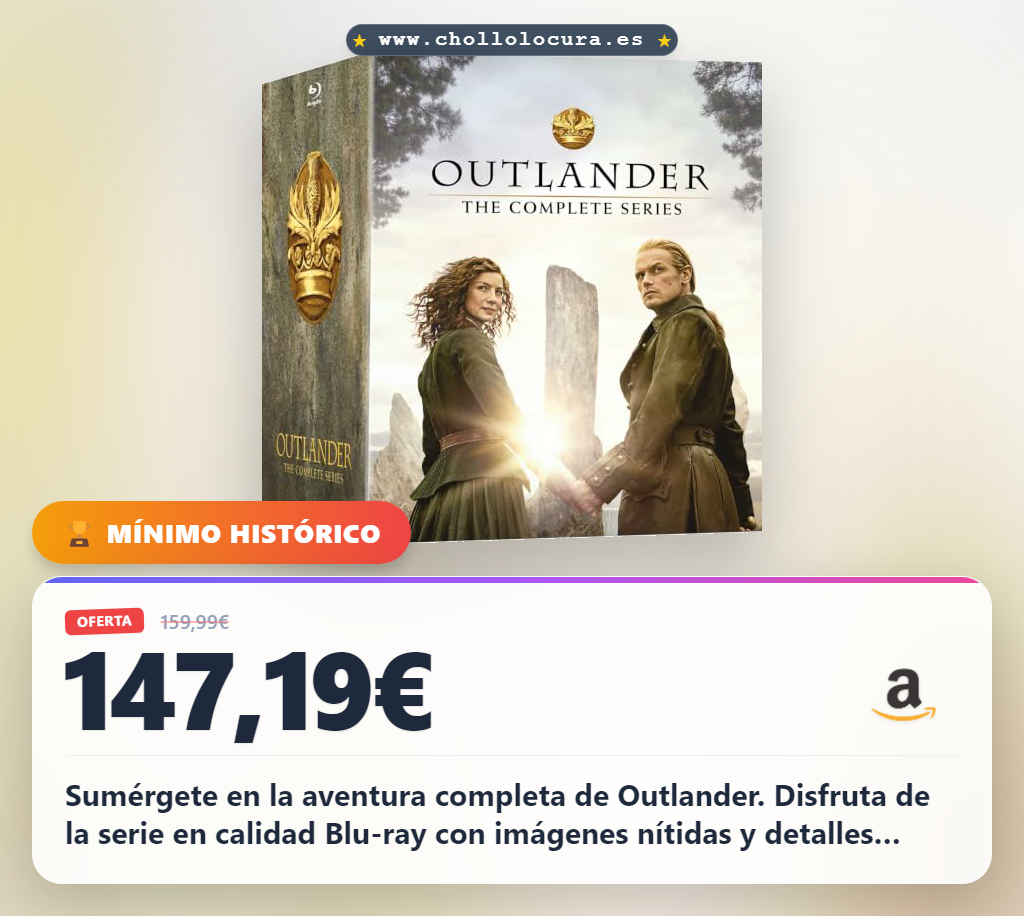 Consigue la serie completa Outlander en Blu-ray. Encuentra este éxito de series a precio de chollo.