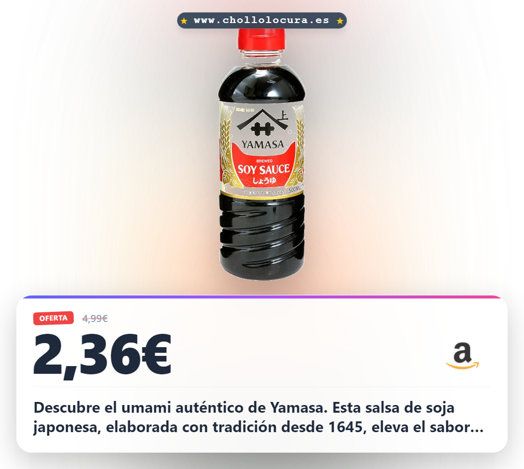 Descubre la Salsa de Soja Japonesa Yamasa Tradicional 500ml: sabor auténtico y umami al mejor precio