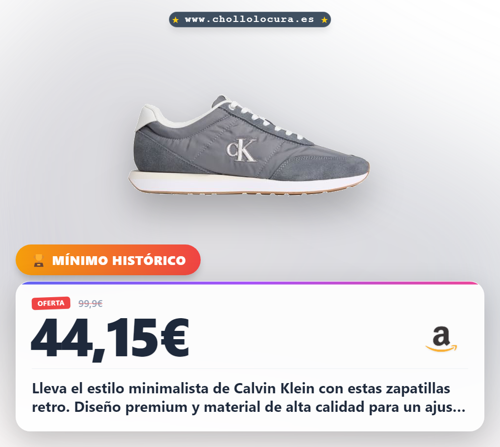 Consigue zapatillas Calvin Klein Runner Hombre Retro Mix Gris con logotipo al mejor precio