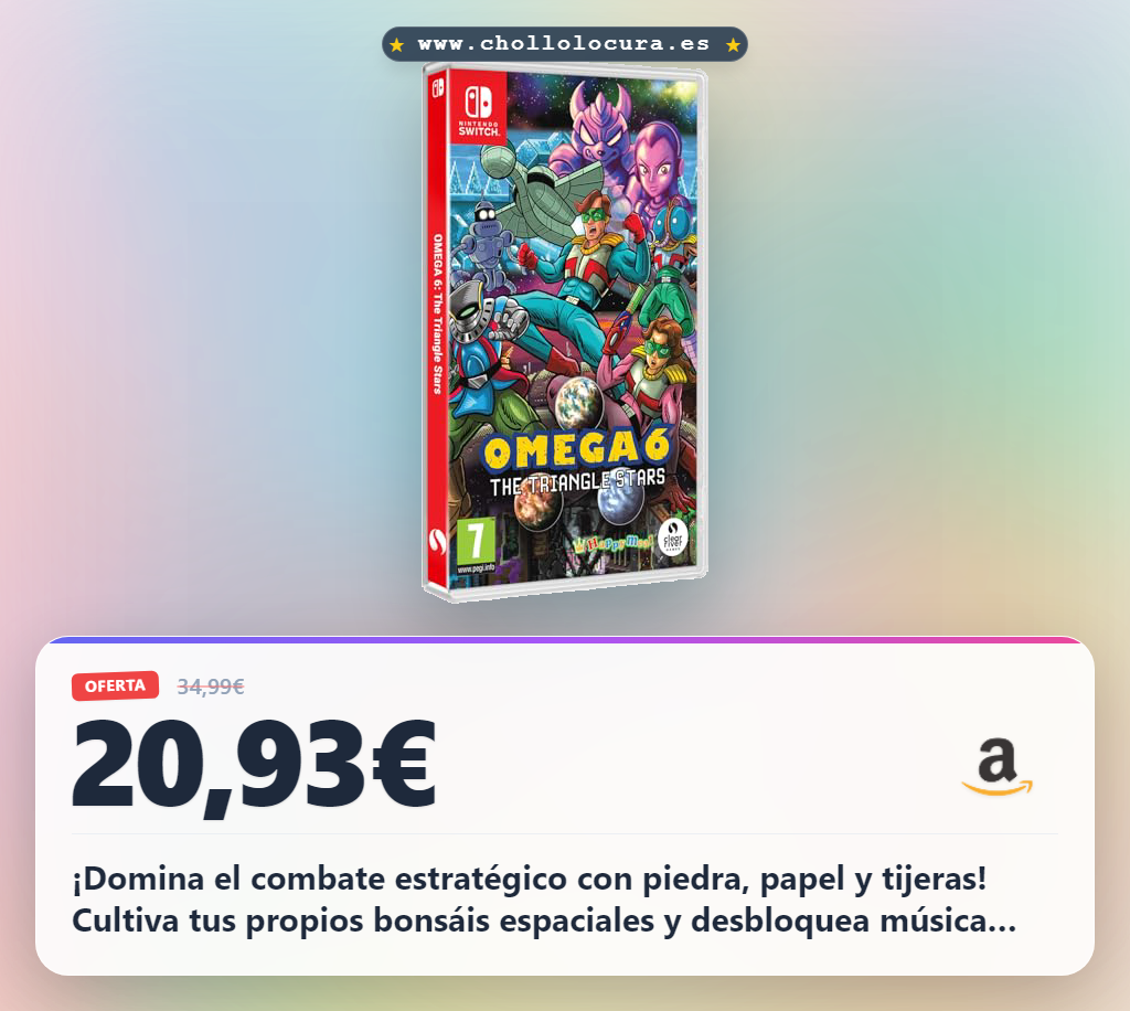 Aprovecha OMEGA 6 The Triangle Stars NS para Nintendo Switch con combate estratégico y bonsáis espaciales