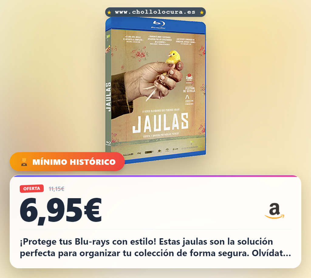 ¡Protege tus Blu-rays con estilo! Estas jaulas son la solución perfecta para organizar tu colección de forma segura. Olvídate de arañazos y daños; disfruta de un acabado premium que resalta cada disco. ¡Aprovecha este chollo y dale a tu colección la protección que merece hoy!
