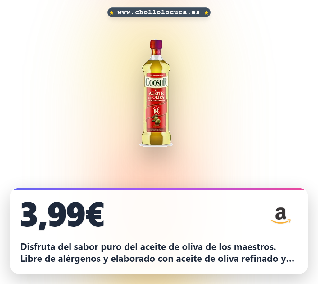 Aprovecha este Aceite de Oliva Suave de los Maestros de España con calidad certificada